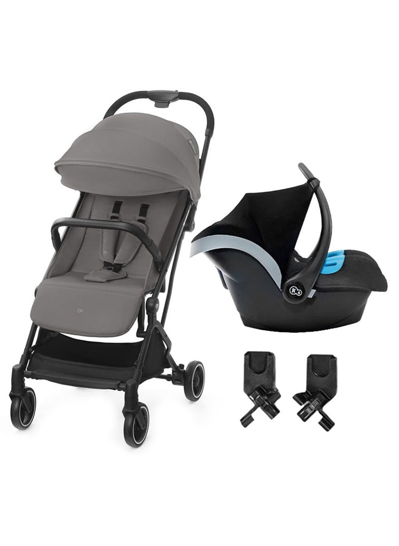 2 in1 Indy2 Lightweight Stroller With Mink Car Seat - Cozy Grey