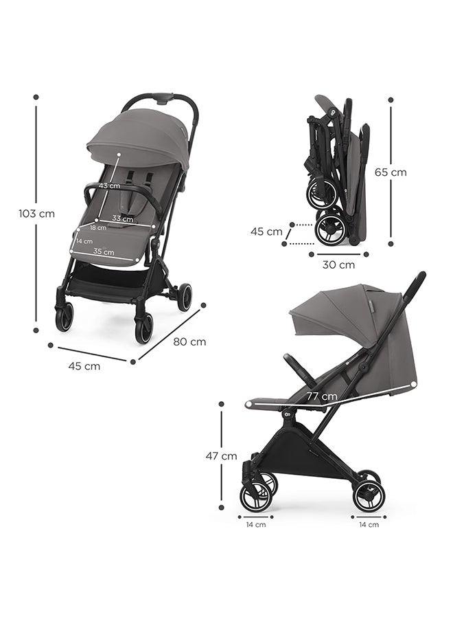 2 in1 Indy2 Lightweight Stroller With Mink Car Seat - Cozy Grey