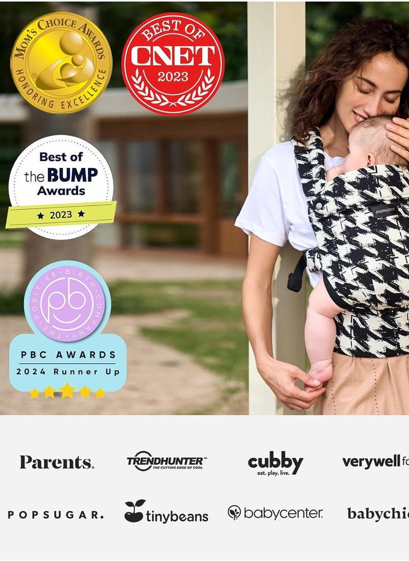 Baby Carrier - Ergonomic, Cozy and Lightweight Carrier for 7-44lbs, Effortless to Put On, Ideal for Hands-Free Parenting, Enhanced Lumbar Support, Purehug for Infant to Toddler, Houndstooth