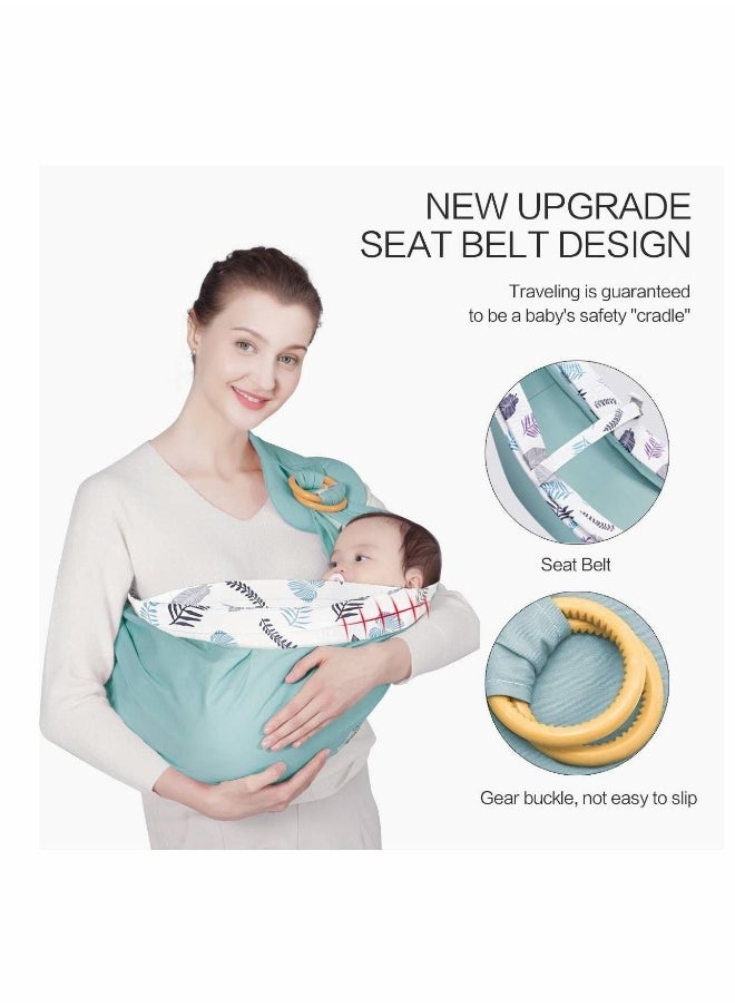 Baby Sling, Baby Wrap Carrier, Natural Cotton Baby Sling, Adjustable Breastfeeding Cover Cotton, Suitable for Newborns to 15Kg, Infants and Toddlers, Soft and Comfortable, Ideal Gift