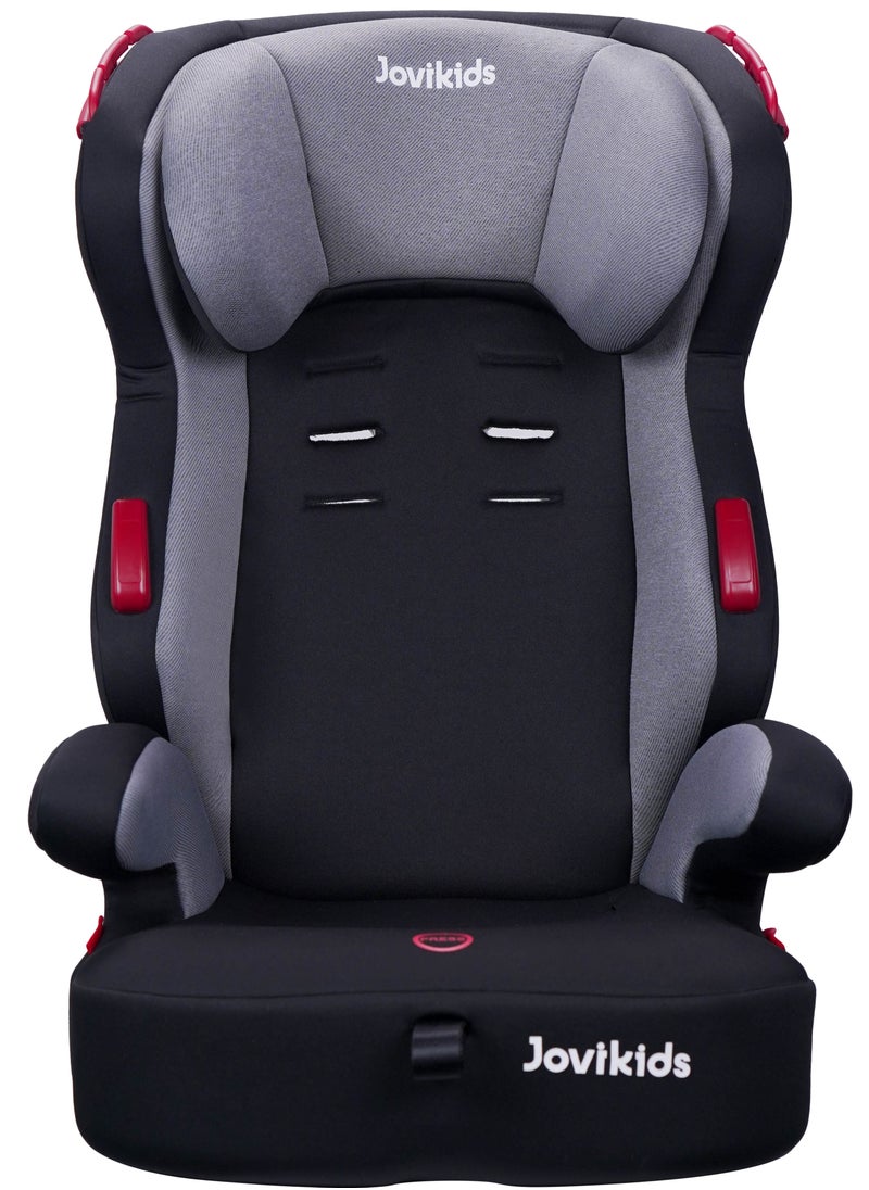 Tammy Car Seat With 3 Point Seat Belt (Group 1/2/3, 9M-12Y), Covertable Highback Booster Seat for Kids, Adjustable Headrest and Width, Convenient for Everyday Use and Travel, ECE R44, Grey