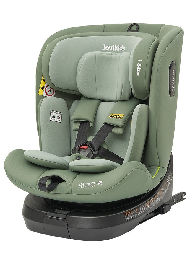 Rotating Ranger TT ISOFIX Car Seat 360° For Baby, 40 - 150 CM, 0 - 12 Years, ECE R129/E4 I-Size, Fixations ISOFIX, Top Tether - Green