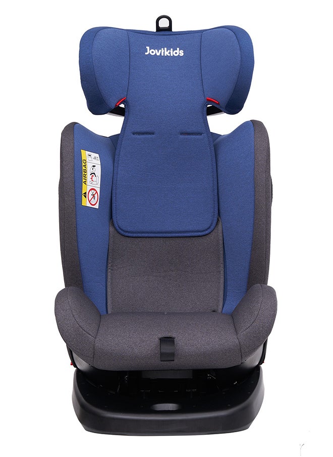 Rotating Angela Safety Baby Car Seat With Isofix And Top Tether, 360 Degree Swivel Child Seat, 0/1/2/3, 0 - 12 Years Old, ECE R44/04, Blue