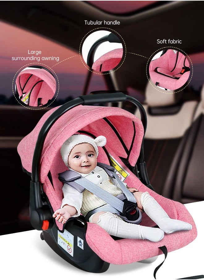 Infant Seat Baby Car Seat With Full Body Support Cushion Baby Carrier Cot With Adjustable Canopy, 0 To 15 Months