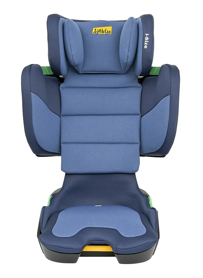 Cabin Size Portable Rober i-Size Booster Seat With ISOFIX, 100 - 150 CM (Approx. 3 To 12 Years), Adjustbale Height And Width, ECE R129, Blue