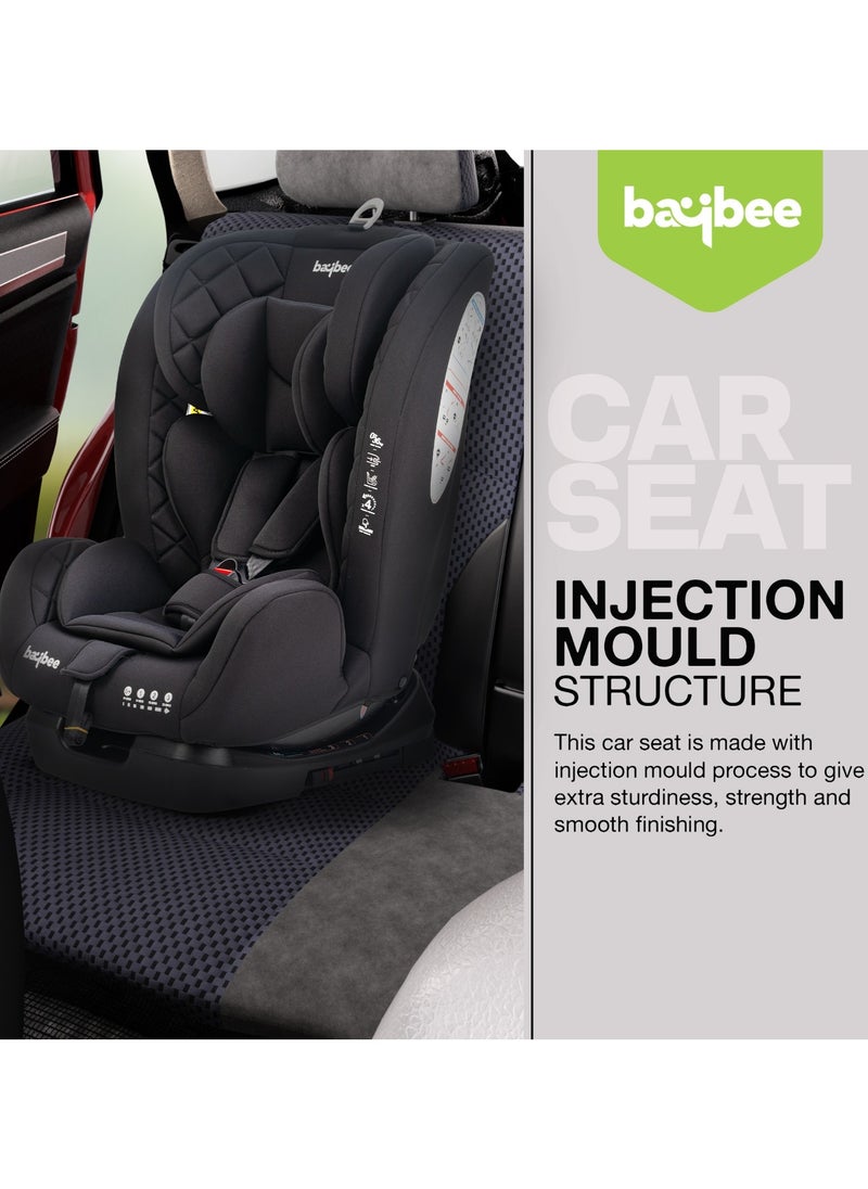 Convertible Car Seat for Baby 0 to 12 Years with ISOFIX, 3 Position Recline, Headrest Adjustable ECE R44/04 Safety Certified Travel Baby Car Seat for Toddlers Kids Boys Girls Pure Black