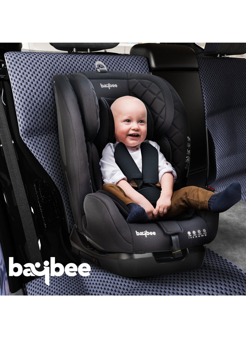 Convertible Car Seat for Baby 0 to 12 Years with ISOFIX, 3 Position Recline, Headrest Adjustable ECE R44/04 Safety Certified Travel Baby Car Seat for Toddlers Kids Boys Girls Pure Black