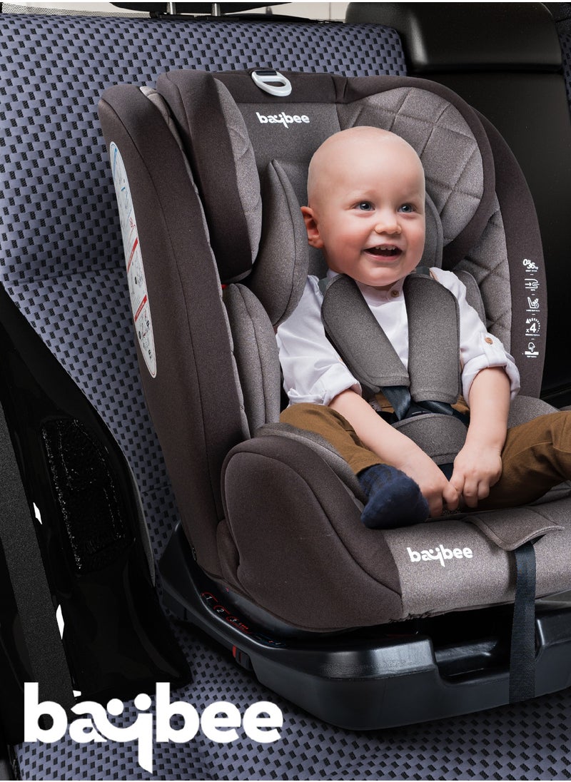 Convertible Car Seat for Baby 0 to 12 Years with ISOFIX, 3 Position Recline, Headrest Adjustable ECE R44/04 Safety Certified Travel Baby Car Seat for Toddlers Kids Boys Girls Brown