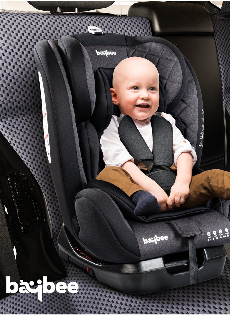 Convertible Car Seat for Baby 0 to 12 Years with ISOFIX, 3 Position Recline, Headrest Adjustable ECE R44/04 Safety Certified Travel Baby Car Seat for Toddlers Kids Boys Girls Black