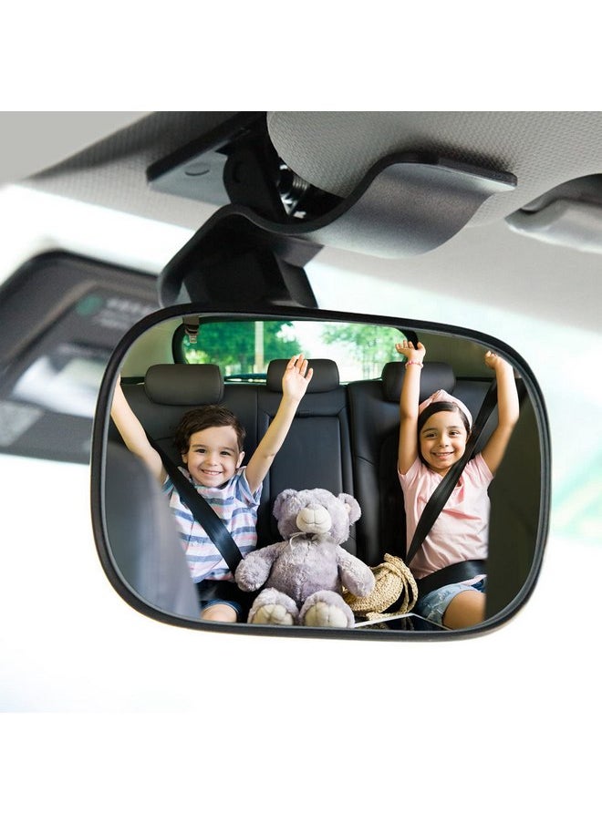 Car Mirror for Baby, Dannisly Back Seat Baby Mirror, Toddler Adjustable Facing Rear View Convex - Accessories, Clip on Windshield or Sun Visor, Black 2