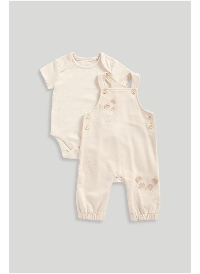 My First Bear Dungarees and Bodysuit Set