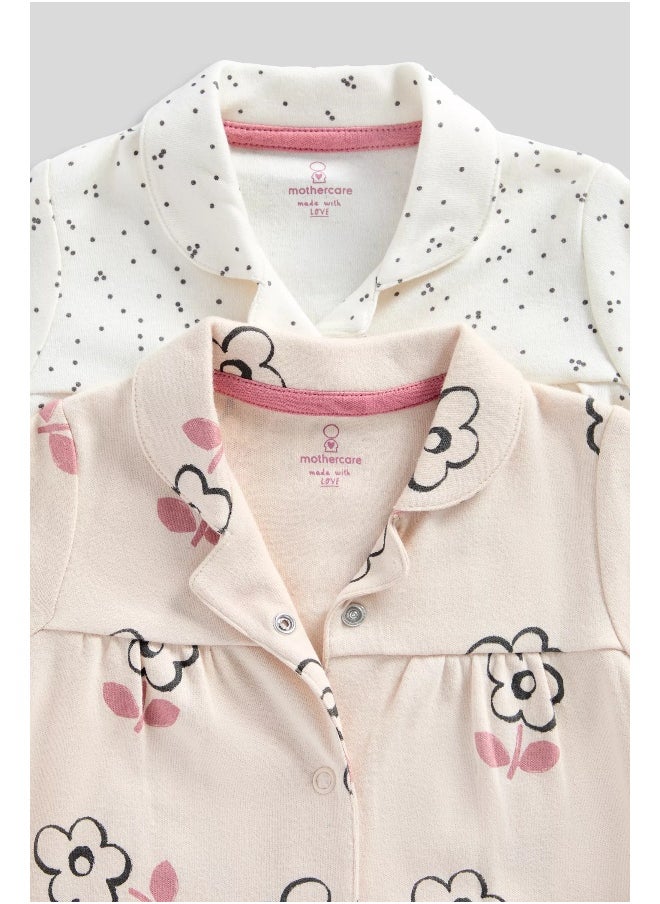 All-in-One Baby Pyjamas - 2 Pack