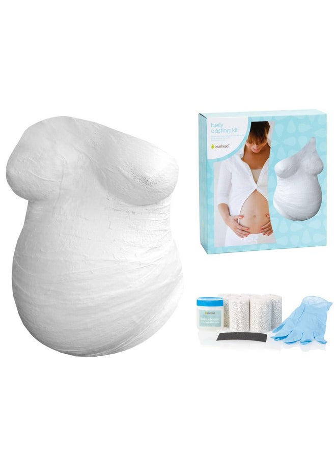 Pearhead Belly Casting Kit, Pregnancy Keepsake Making Kit, Easy DIY Plaster Cast Baby Bump Keepsake, Baby Gift For Expecting Moms and Ideal Nursery Decor, White