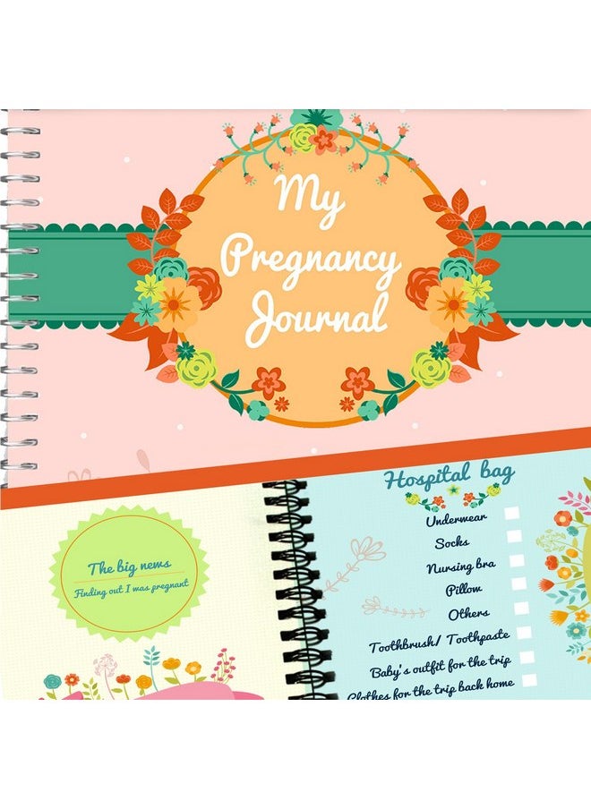 My Pregnancy Journal And Baby Memory Book With Stickers - Baby Scrapbook and Photo Album - Pregnancy Journals for First Time Moms - Pregnancy Journal Memory Book
