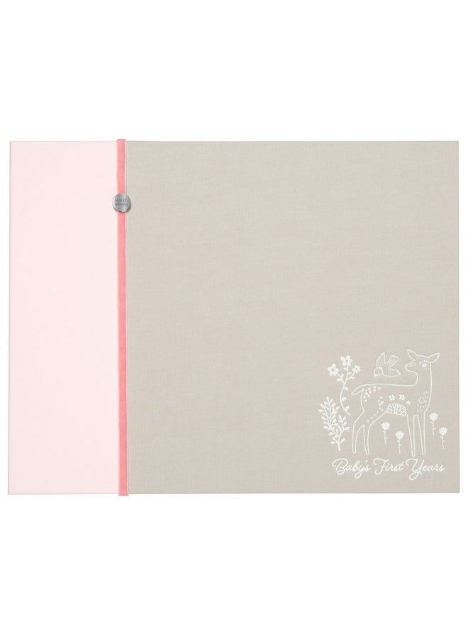 C.R. Gibson Pink Deer Baby's First Year Memory Book, 12.5