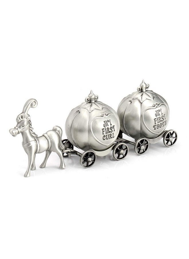 Mogoko Silver Tooth Holder, My First Tooth and Curl Keepsake Box Set, Baby Teeth Fairy Containter Gift Box for Child Kids