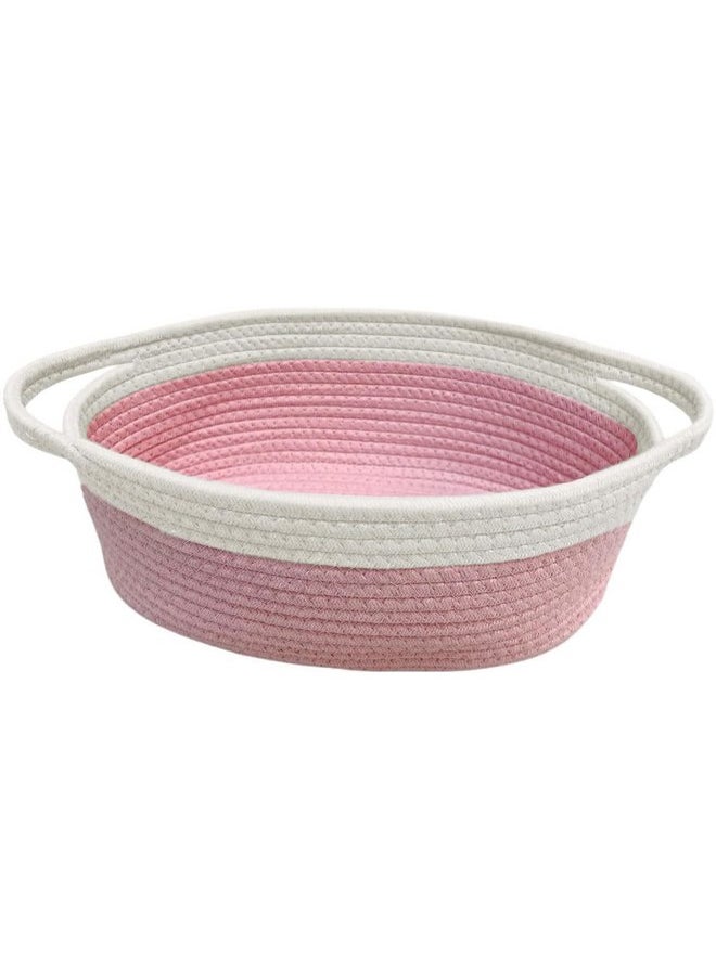 GIFTEXPRESS Pink & White Woven Basket - 13