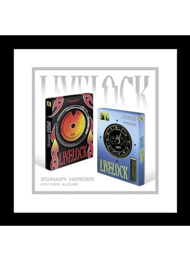 Xdinary Heroes LIvelock 4th Mini Album CD+Photobook+Photocard+Lyric Poster on Pack+Tracking Sealed XH (Standard Set(RED+Blue))