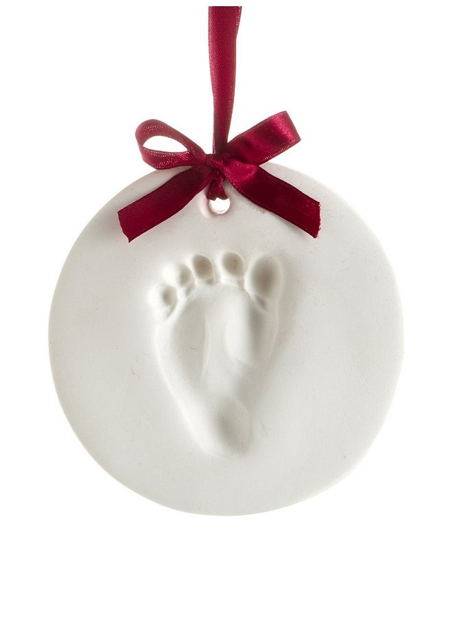 Pearhead Babyprints Christmas Ornament, Baby's First Christmas Holiday Keepsake, Newborn Handprint or Footprint Clay Kit, Easy No-Bake DIY Clay Impression, Gender-Neutral Christmas Baby Gift