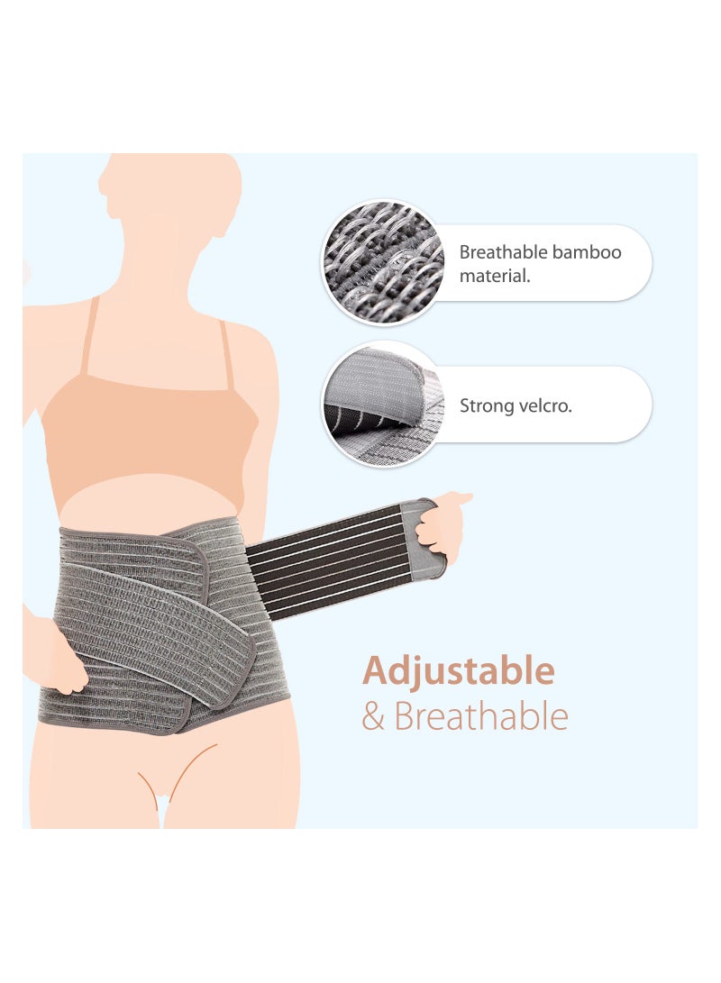 Postpartum Abdominal  Maternity Belt - Grey, L/XL