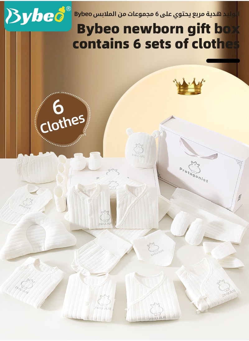 28PCS Newborn Baby Gift Set, Newborn Layette Gift Set for Boys and Girls, Babies Essential Clothes Accessories with Baby Blanket, 100% Premium Cotton, for Spring Summer Autumn Winter