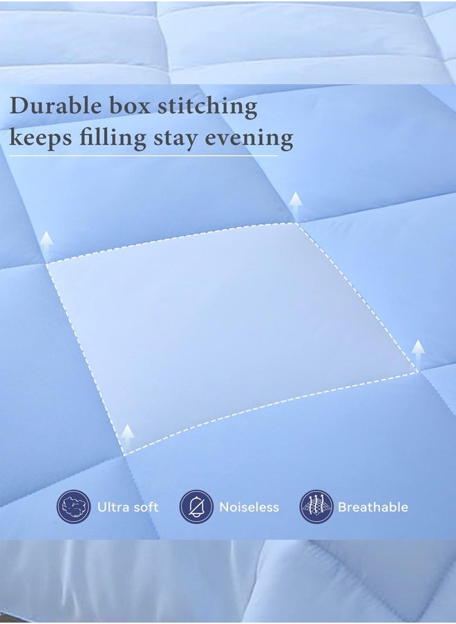 Duvet,Reversible Down Alternative Comforter, Ultra Soft Brushed Microfiber Lightweight,All Season Quilt King Size(200x230cm)