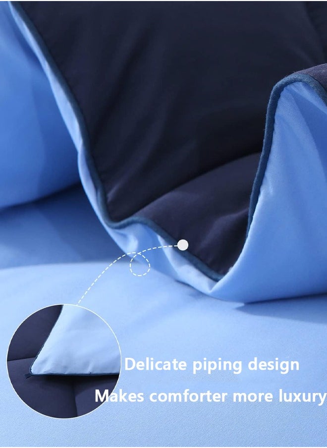 Duvet,Reversible Down Alternative Comforter, Ultra Soft Brushed Microfiber Lightweight,All Season Quilt King Size(200x230cm)