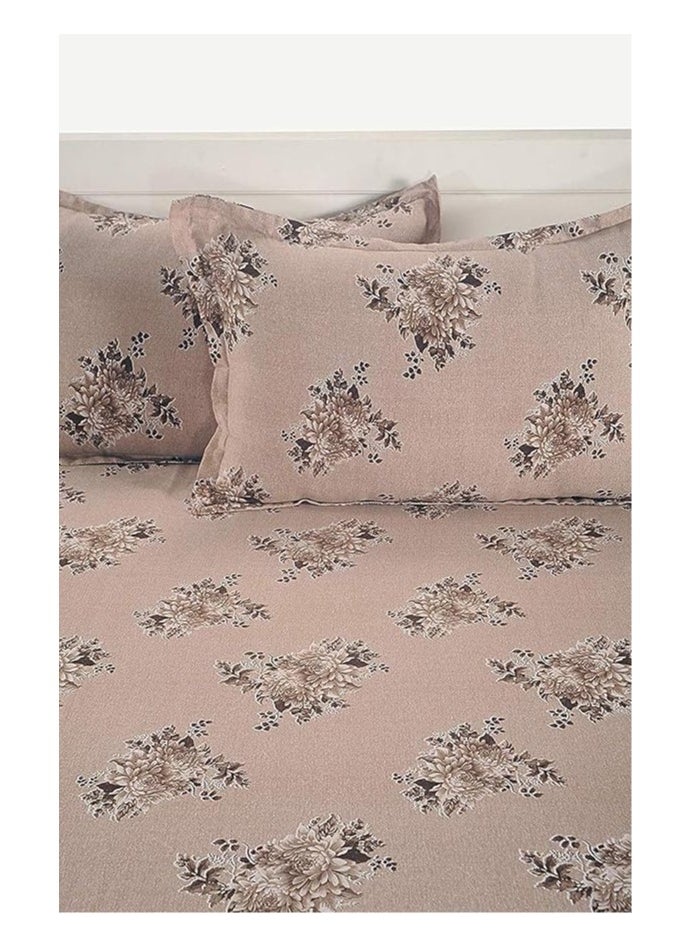 Swayam Zinnia Collection 210 Tc Cotton Bib Duvet Cover With 2 Pillow Cover, Multi-Colour