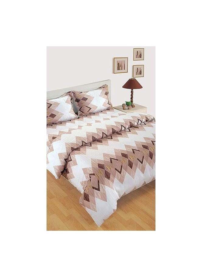 Swayam Zinnia Collection 210 TC 100percent Cotton Double BIB Duvet Cover 150 x 220 cm