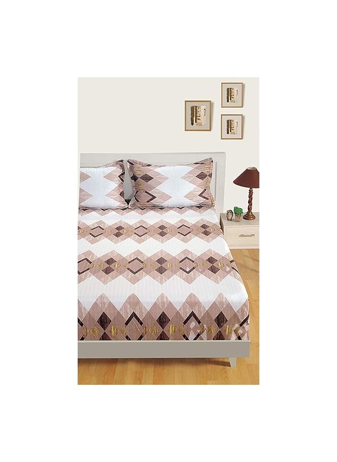 Swayam Zinnia Collection 210 TC 100percent Cotton Double BIB Duvet Cover 150 x 220 cm