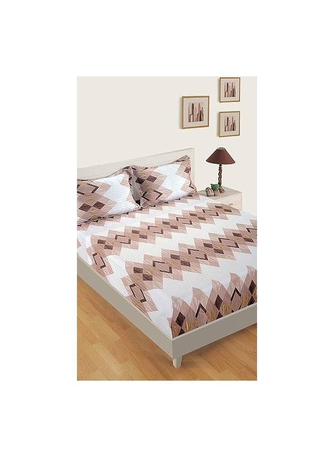 Swayam Zinnia Collection 210 TC 100percent Cotton Double BIB Duvet Cover 150 x 220 cm