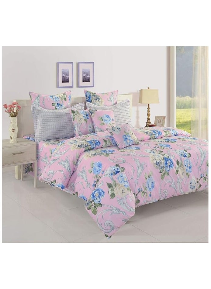 Swayam Veda Collection Double Bib Duvet With 2 Pillow Cover, Multi-Colour, 250 X 220 cm
