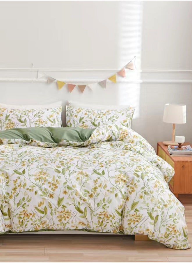 King size 6 piece bedding set brown floral print super soft quality.