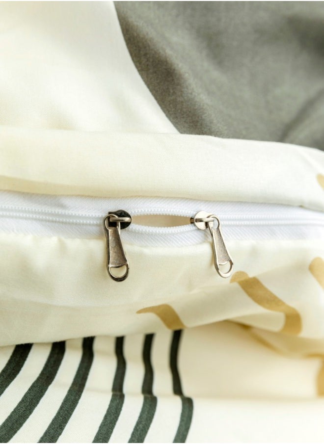 Single size without filler 4 pieces, Circle geometric design, Bedding Set.