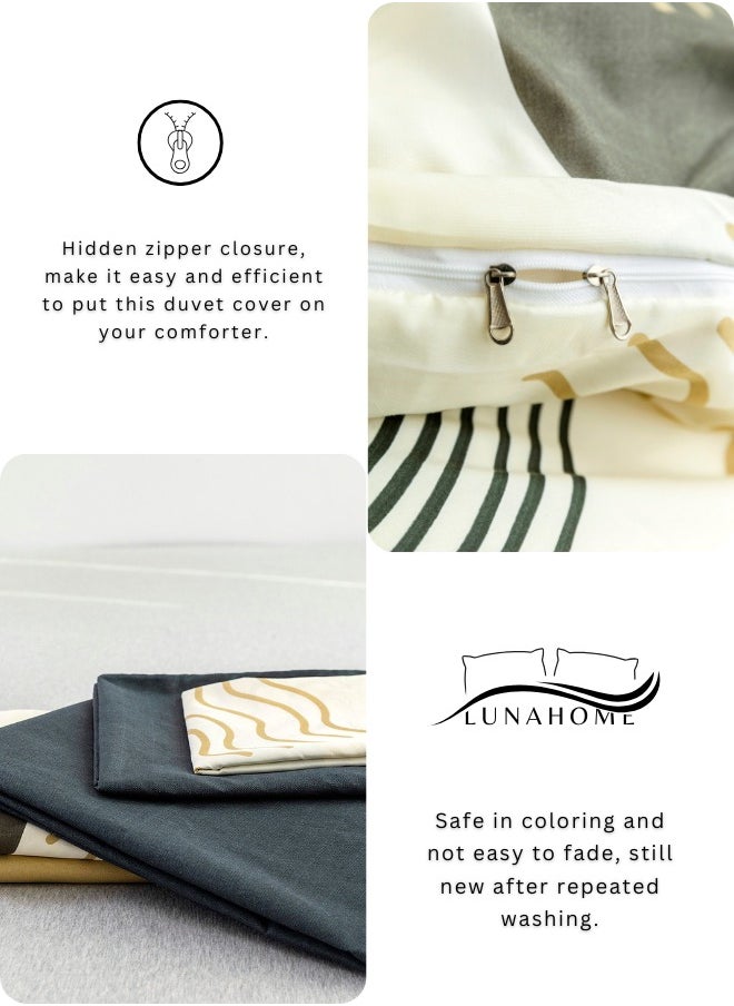 Single size without filler 4 pieces, Circle geometric design, Bedding Set.