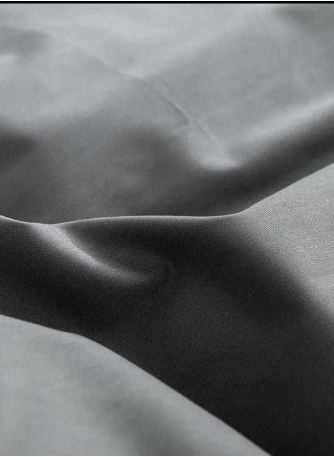 Queen Size 6 Piece Duvet Cover Set,Ombré Dark Grey Bedding set.