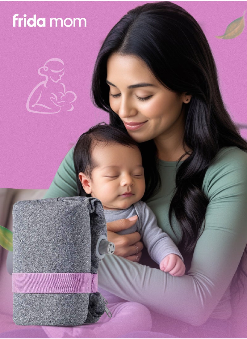 Frida Mom Perineal Cooling Comfort Cushion | Postpartum Donut Pillow for Pressure Relief & Cold Therapy | Inflatable, Portable, Washable Cover | Pain & Swelling Relief