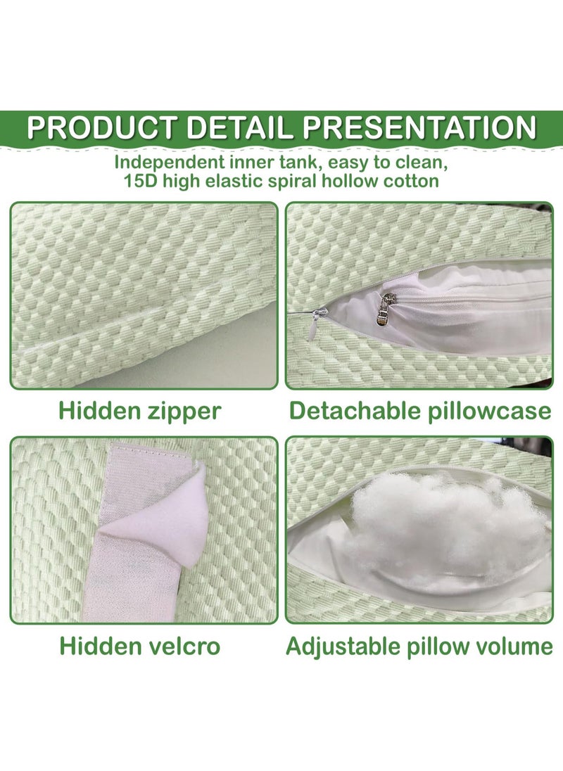 Pregnancy Pillow for Pregnant Women Sleeping, Maternity Pillow Support for Back, HIPS, Legs, Maternity Pillow with Detachable & Adjustable Pillow Cover, Green