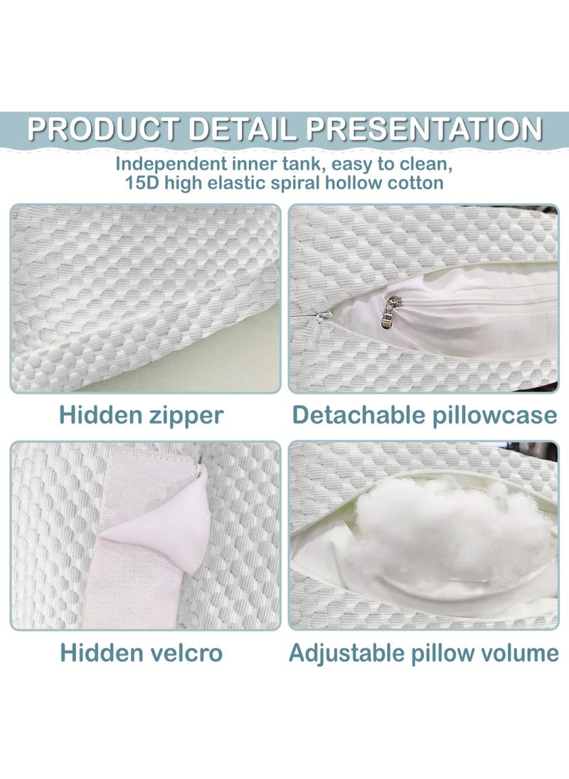 Pregnancy Pillow for Sleeping, Maternity Pillow with Detachable and Adjustable,Pillow with Pillow Cover - Support for Back, Legs, Belly, HIPS, Grey