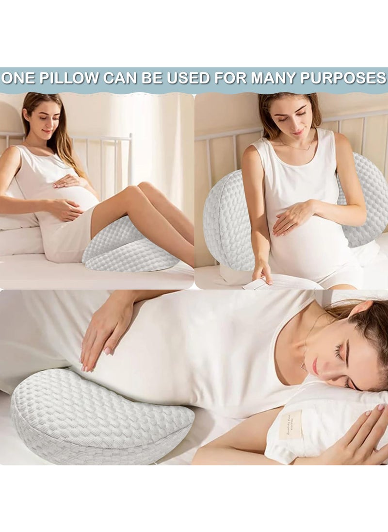 Pregnancy Pillow for Sleeping, Maternity Pillow with Detachable and Adjustable,Pillow with Pillow Cover - Support for Back, Legs, Belly, HIPS, Grey