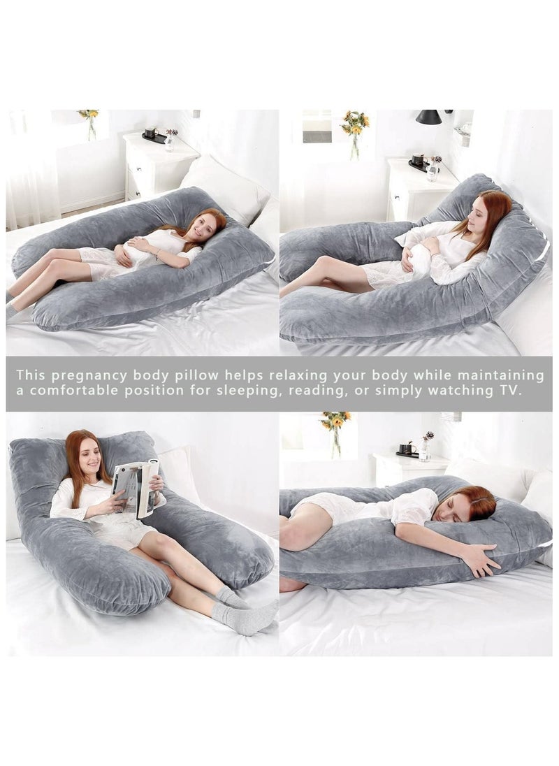 U Shaped Maternity Pillow - Side Sleeper Pillow - Body Pillow,Support Body Pillow For Back Pain Sleepers