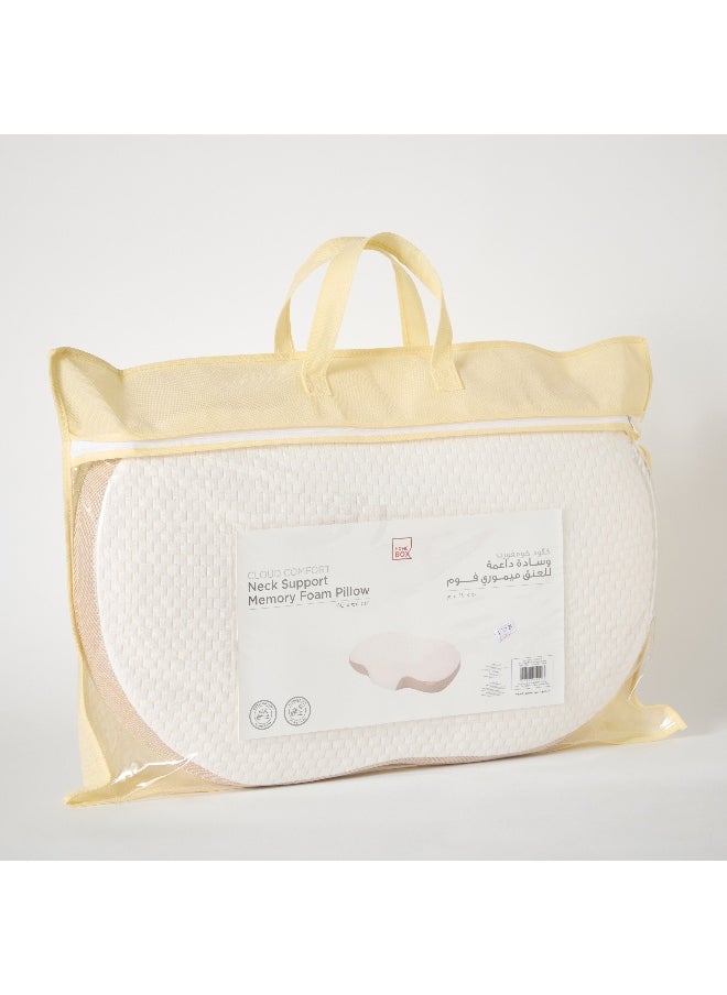 Cloud Comfort Neck Support Memory Foam Pillow - 64X40X10.5 Cm