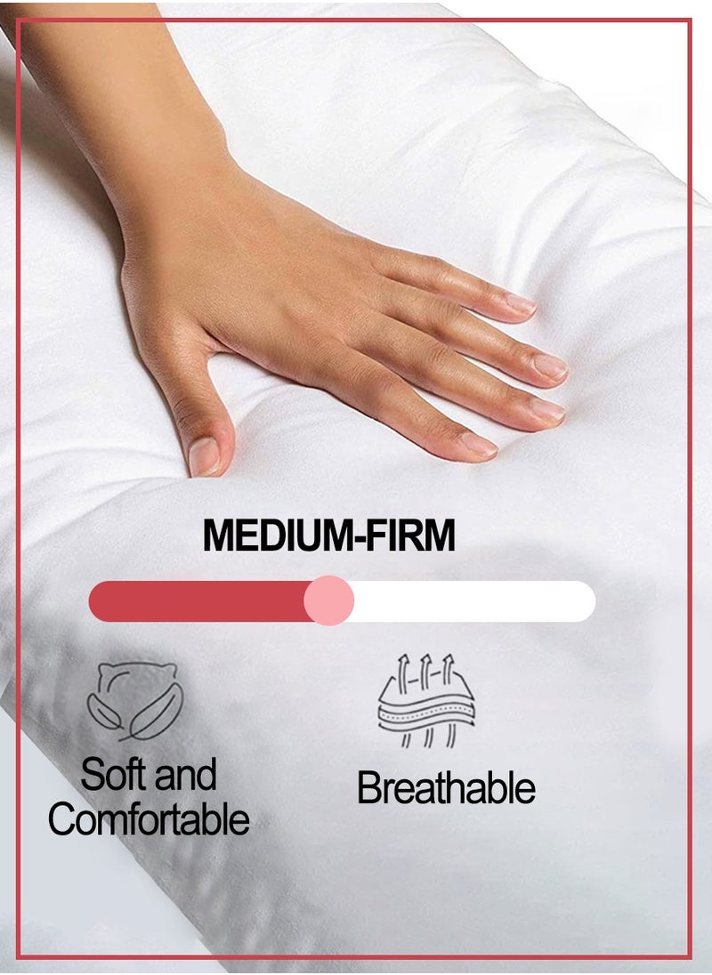 2pcs Embroidered Camel Protein Pillow, Home Neck Care Medium and High Fiber Pillow Covers, Neck Care and Sleep Aid, Filled with Ultra Soft Microfiber Hotel Quality Side and Back Sleeper Pillow - Support Sleep Pillow 48*74cm