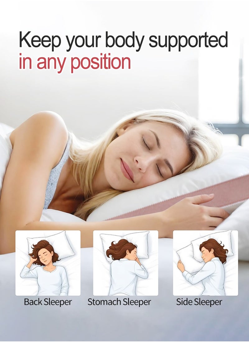 2pcs Embroidered Camel Protein Pillow, Home Neck Care Medium and High Fiber Pillow Covers, Neck Care and Sleep Aid, Filled with Ultra Soft Microfiber Hotel Quality Side and Back Sleeper Pillow - Support Sleep Pillow 48*74cm