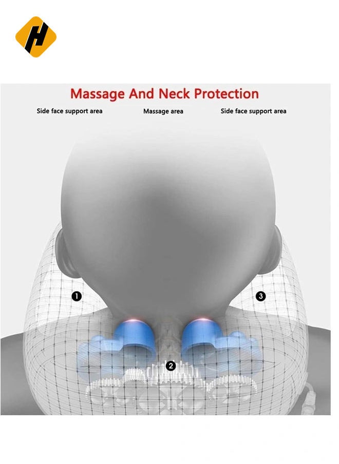 Rechargeable U Shaped Cervical Massage Pillow Neck Massager Vibration Pillow Multifunctional Shoulder and Electric for Relax Muscles Fatigue