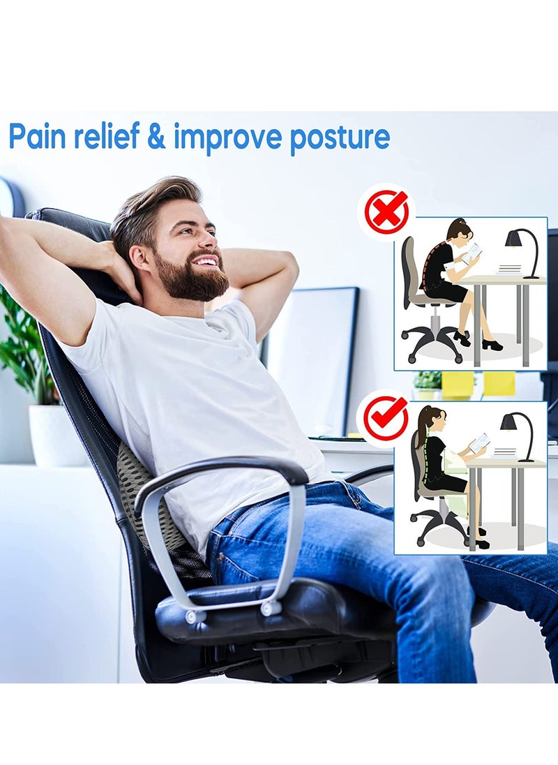 Support Pillow for Sleeping Memory Foam Neo Cushion Back Support Pillow for Lower Back Pain Relief Waist Support Cushion Back Pillow for Mom Pillow for Office Chair Car Bed