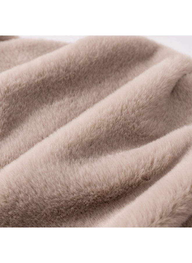 Lla Ura Rabbit Fur Double Layer Twin Blanket 150 x 220 cm