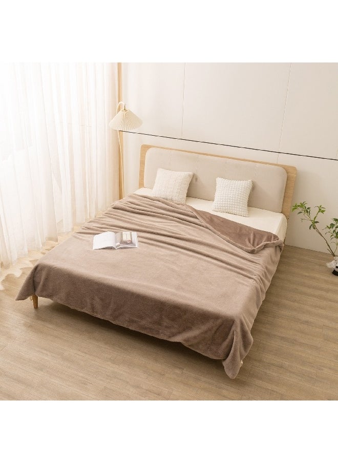 Lla Ura Rabbit Fur Double Layer Twin Blanket 150 x 220 cm