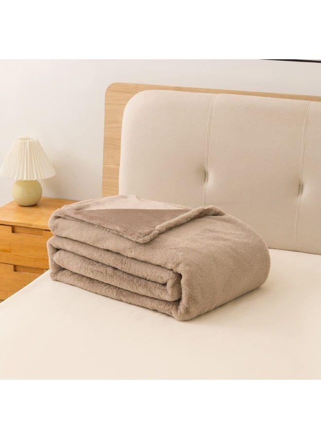 Lla Ura Rabbit Fur Double Layer Twin Blanket 150 x 220 cm