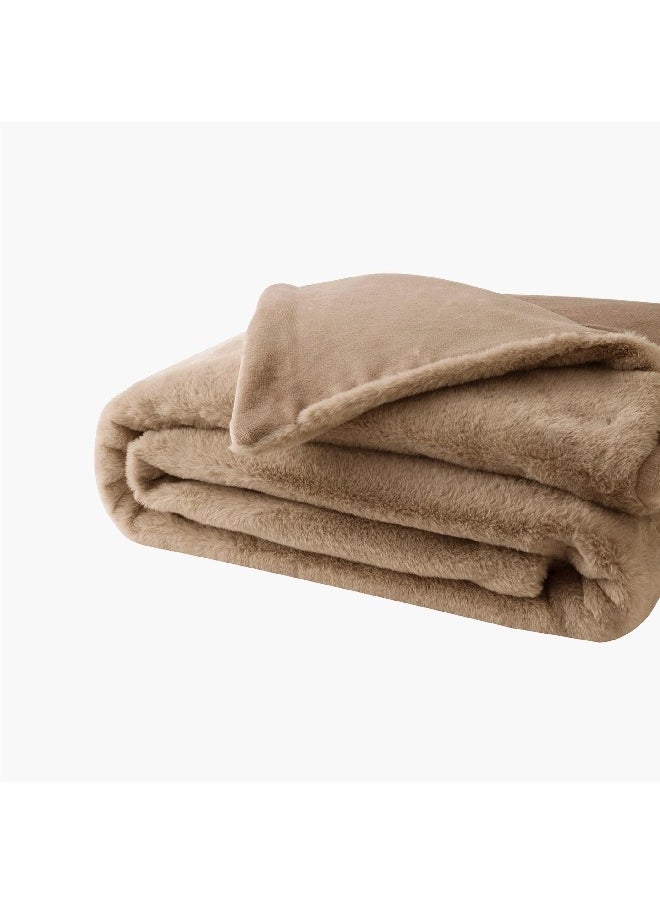 Lla Ura Rabbit Fur Double Layer Twin Blanket 150 x 220 cm